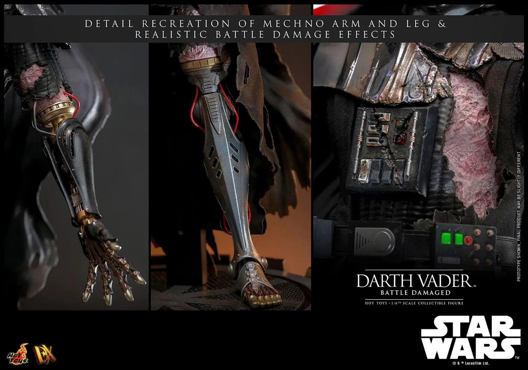 HOTDX44 Star Wars - Darth Vader (Battle Damaged) 1:6 Scale Collectable Action Figure - Hot Toys - Titan Pop Culture