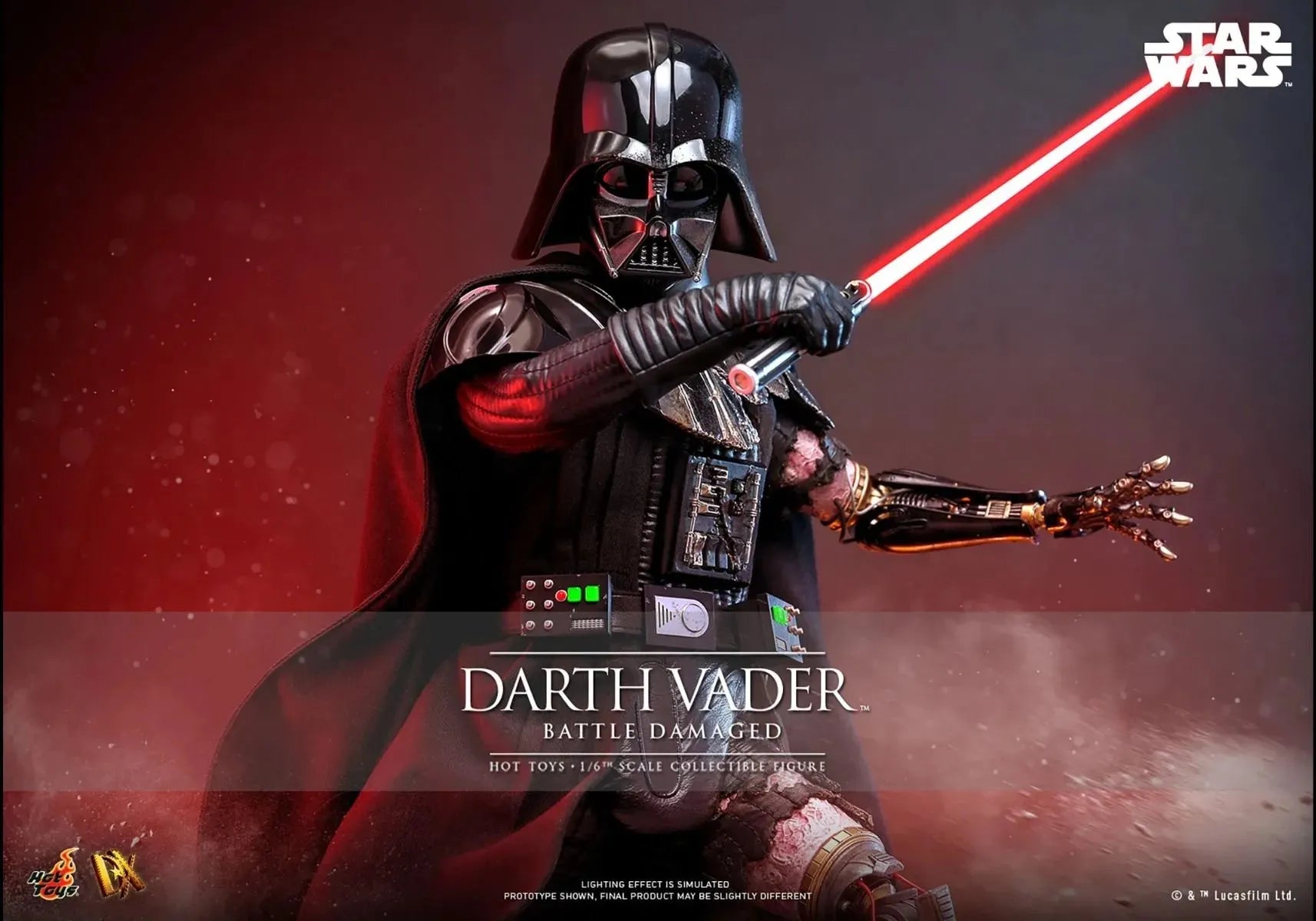 HOTDX44 Star Wars - Darth Vader (Battle Damaged) 1:6 Scale Collectable Action Figure - Hot Toys - Titan Pop Culture