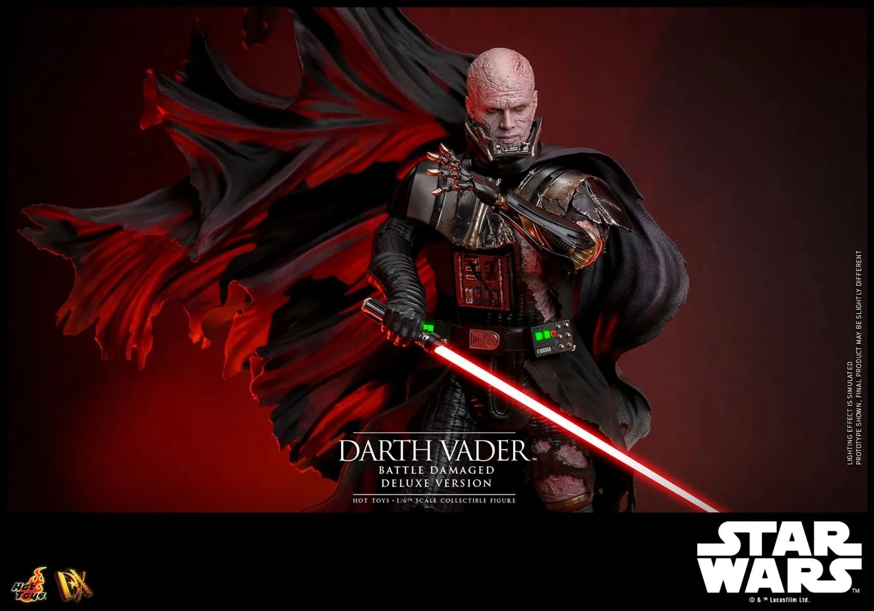 HOTDX45 Star Wars - Darth Vader (Battle Damaged) Deluxe 1:6 Scale Collectable Action Figure - Hot Toys - Titan Pop Culture