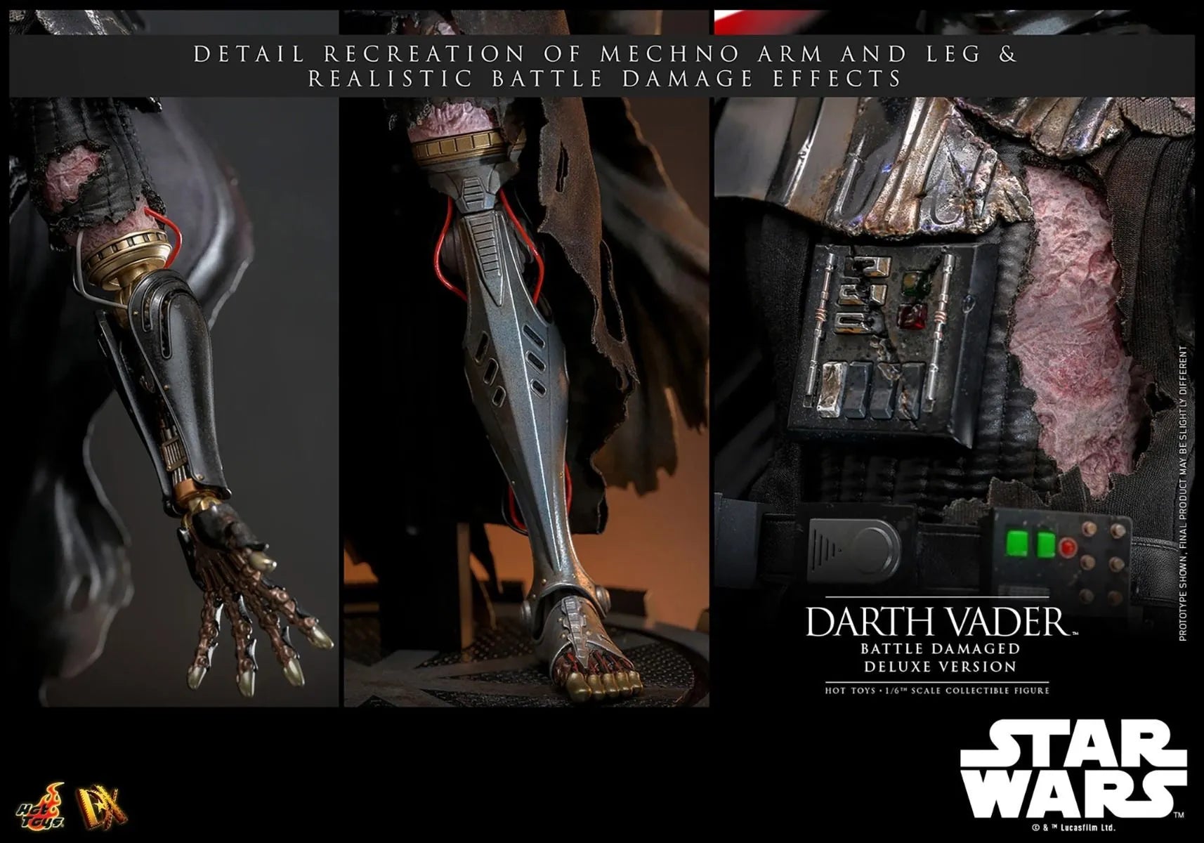 HOTDX45 Star Wars - Darth Vader (Battle Damaged) Deluxe 1:6 Scale Collectable Action Figure - Hot Toys - Titan Pop Culture