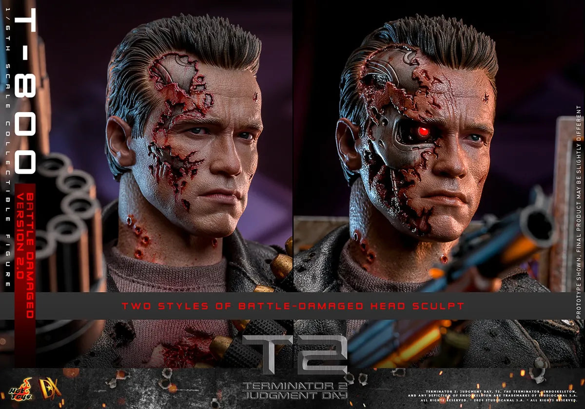 Terminator 2: Judgement Day - T-800 (Battle Damaged 2.0) 1:6 Scale Collectable Action Figure