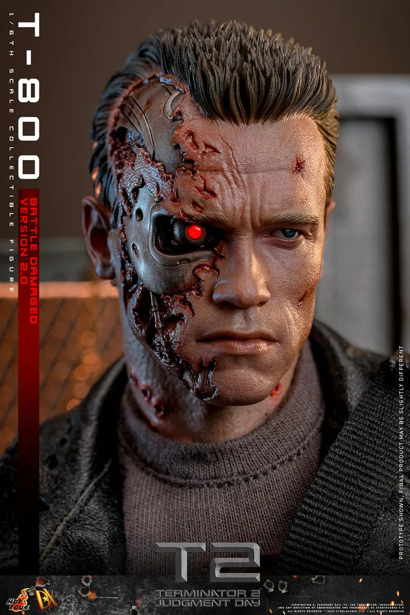 HOTDX46 Terminator 2: Judgement Day - T-800 (Battle Damaged 2.0) 1:6 Scale Collectable Action Figure - Hot Toys - Titan Pop Culture