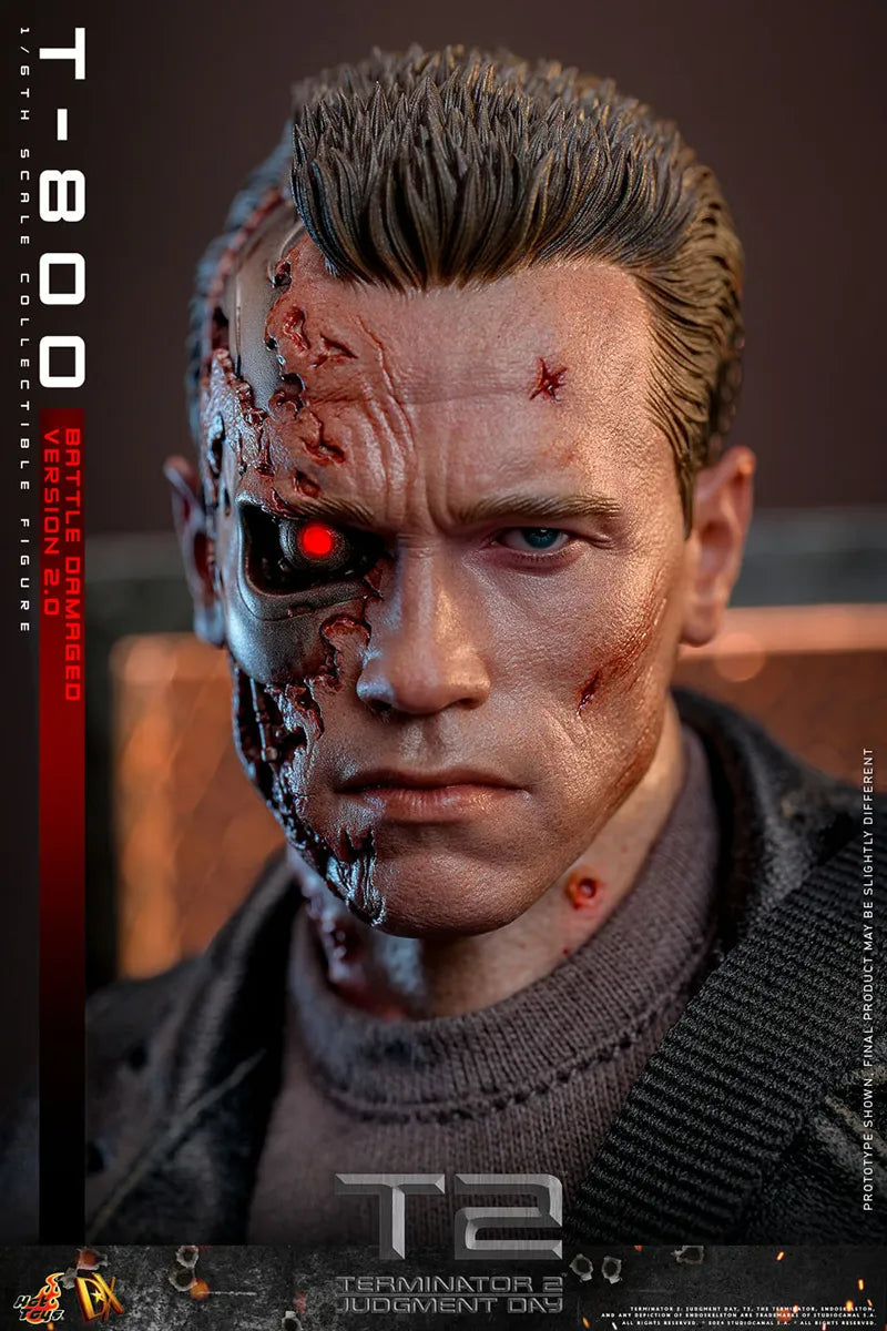 HOTDX46 Terminator 2: Judgement Day - T-800 (Battle Damaged 2.0) 1:6 Scale Collectable Action Figure - Hot Toys - Titan Pop Culture