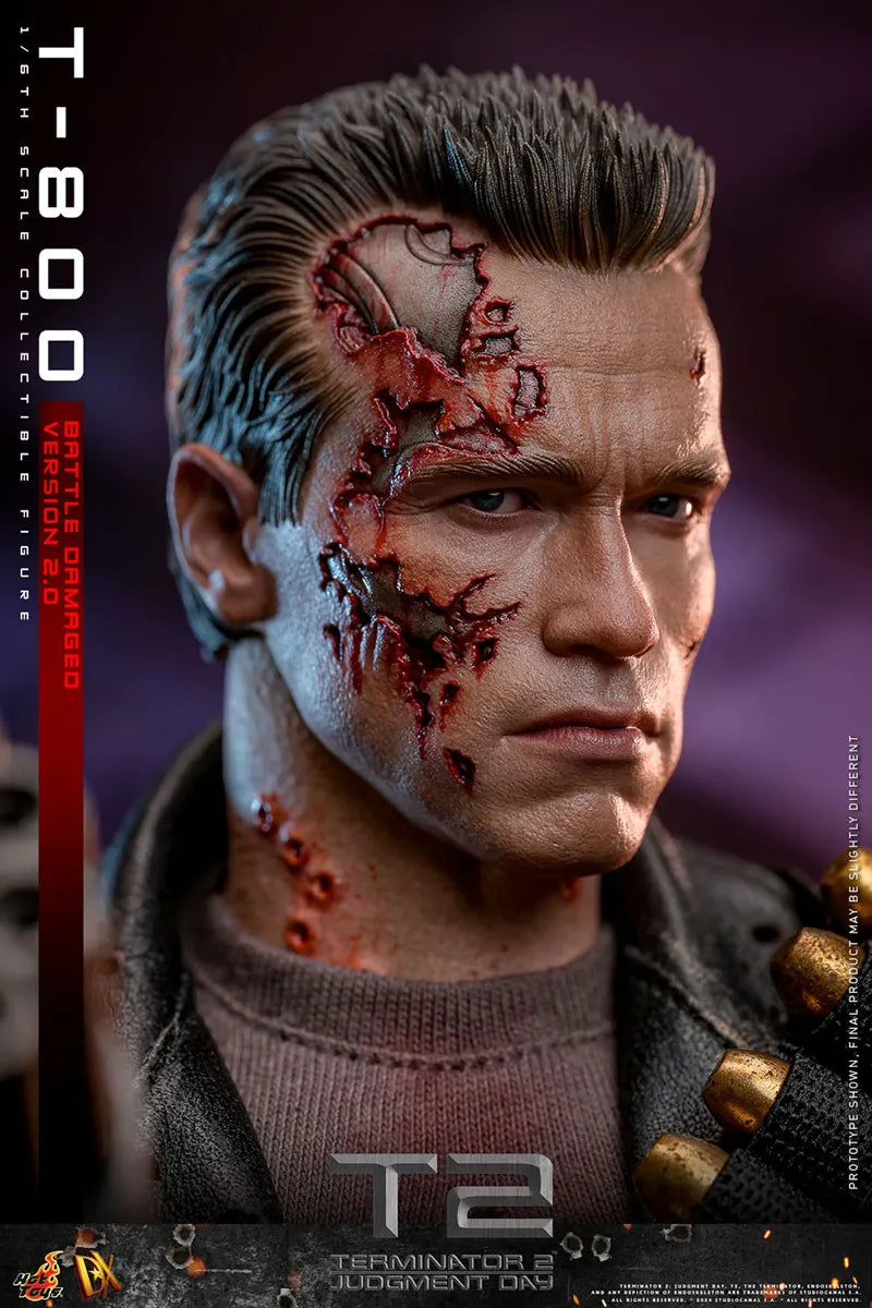 HOTDX46 Terminator 2: Judgement Day - T-800 (Battle Damaged 2.0) 1:6 Scale Collectable Action Figure - Hot Toys - Titan Pop Culture