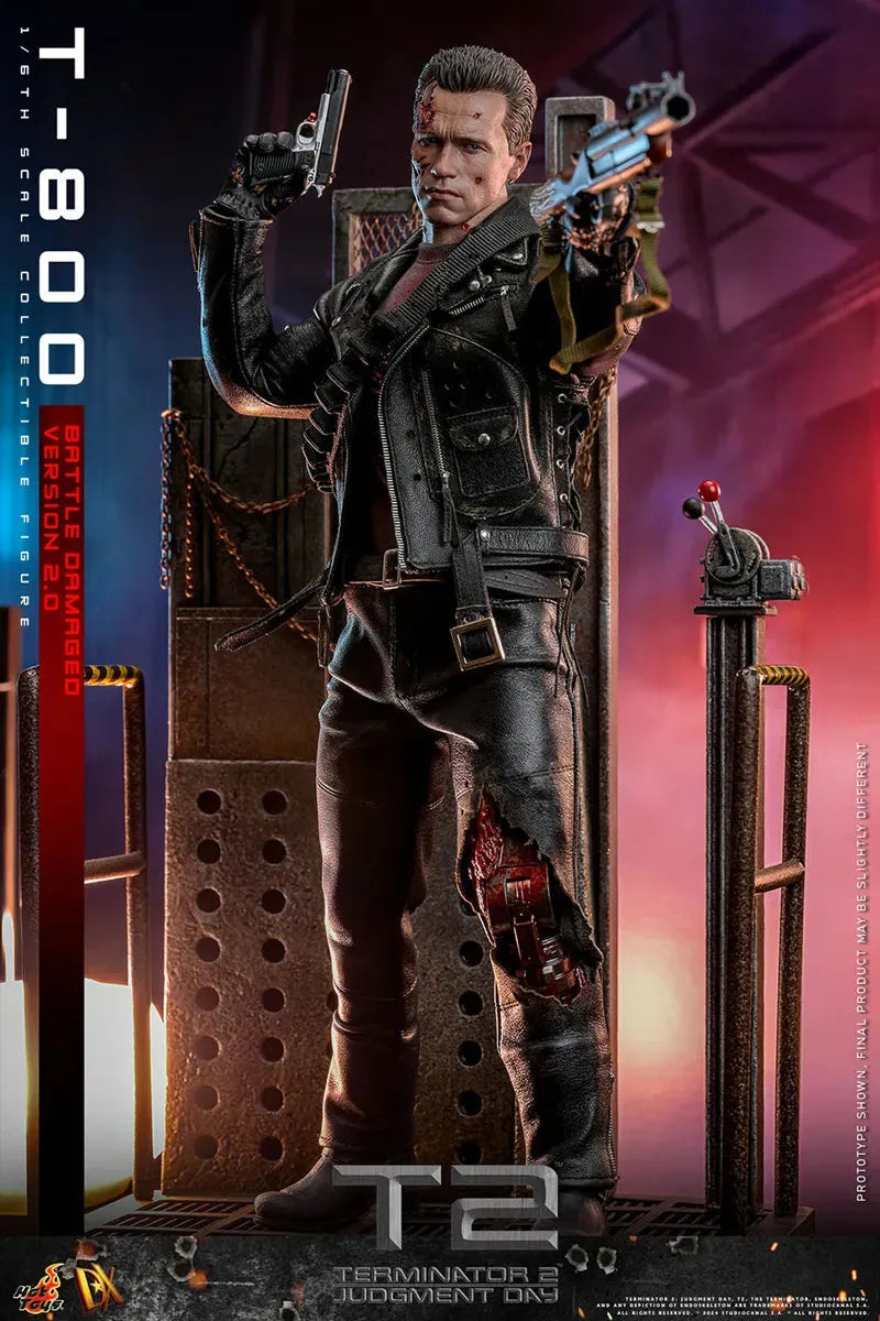 HOTDX46 Terminator 2: Judgement Day - T-800 (Battle Damaged 2.0) 1:6 Scale Collectable Action Figure - Hot Toys - Titan Pop Culture