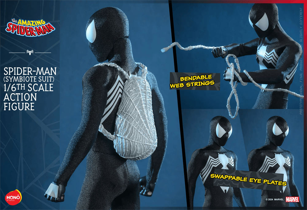 HOTHS04 Spider-Man - Symbiote Suit (Hono Studios) 1:6 Scale Collectable Action Figure - Sideshow Collectibles - Titan Pop Culture