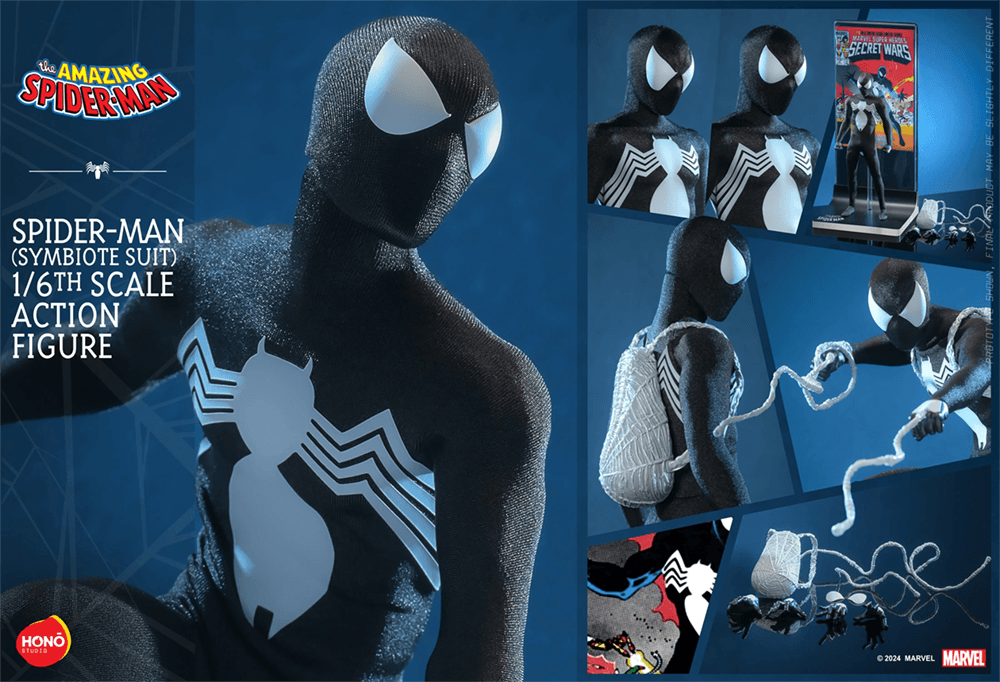 HOTHS04 Spider-Man - Symbiote Suit (Hono Studios) 1:6 Scale Collectable Action Figure - Sideshow Collectibles - Titan Pop Culture