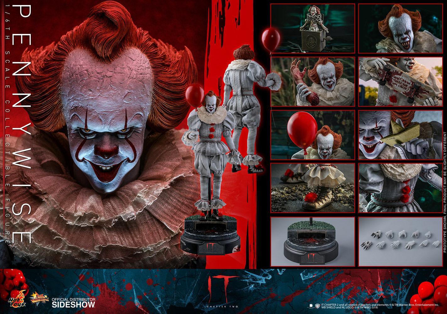 HOTMMS555 It: Chapter 2 - Pennywise with Balloon 1:6 Scale 12" Action Figure - Hot Toys - Titan Pop Culture