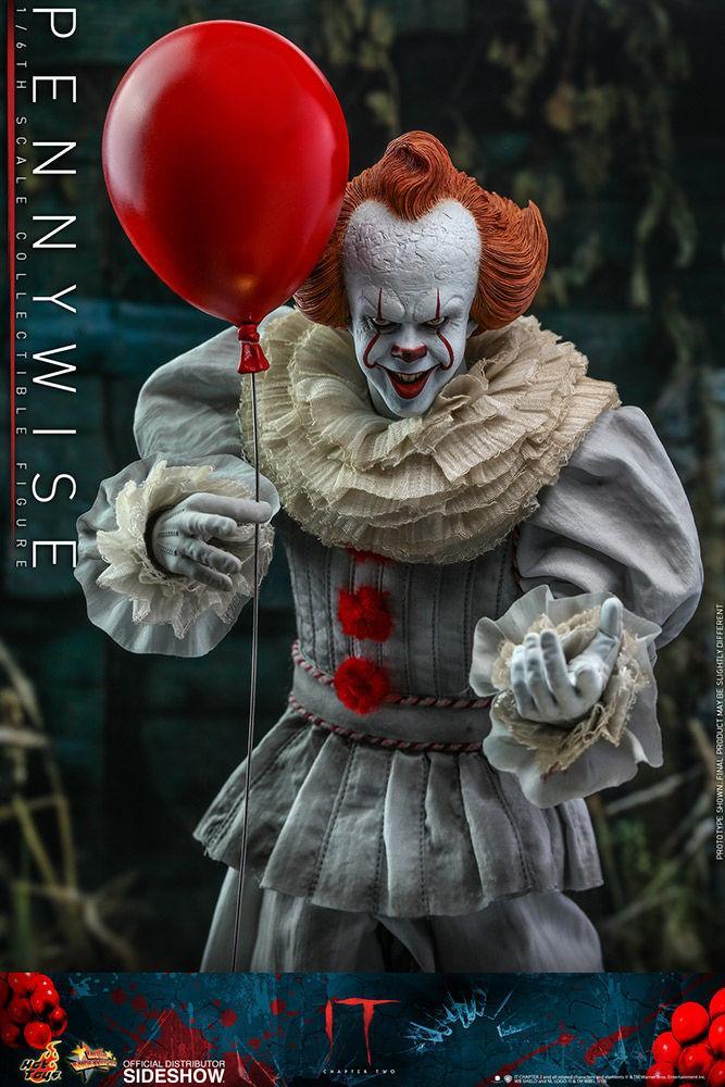 HOTMMS555 It: Chapter 2 - Pennywise with Balloon 1:6 Scale 12" Action Figure - Hot Toys - Titan Pop Culture