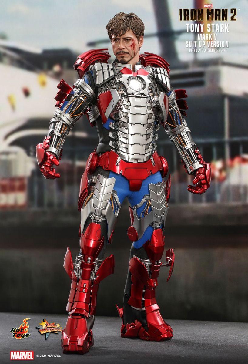 HOTMMS599 Iron Man 2 - Tony Stark Mark V Suit Up 1:6 Scale 12" Action Figure - Hot Toys - Titan Pop Culture