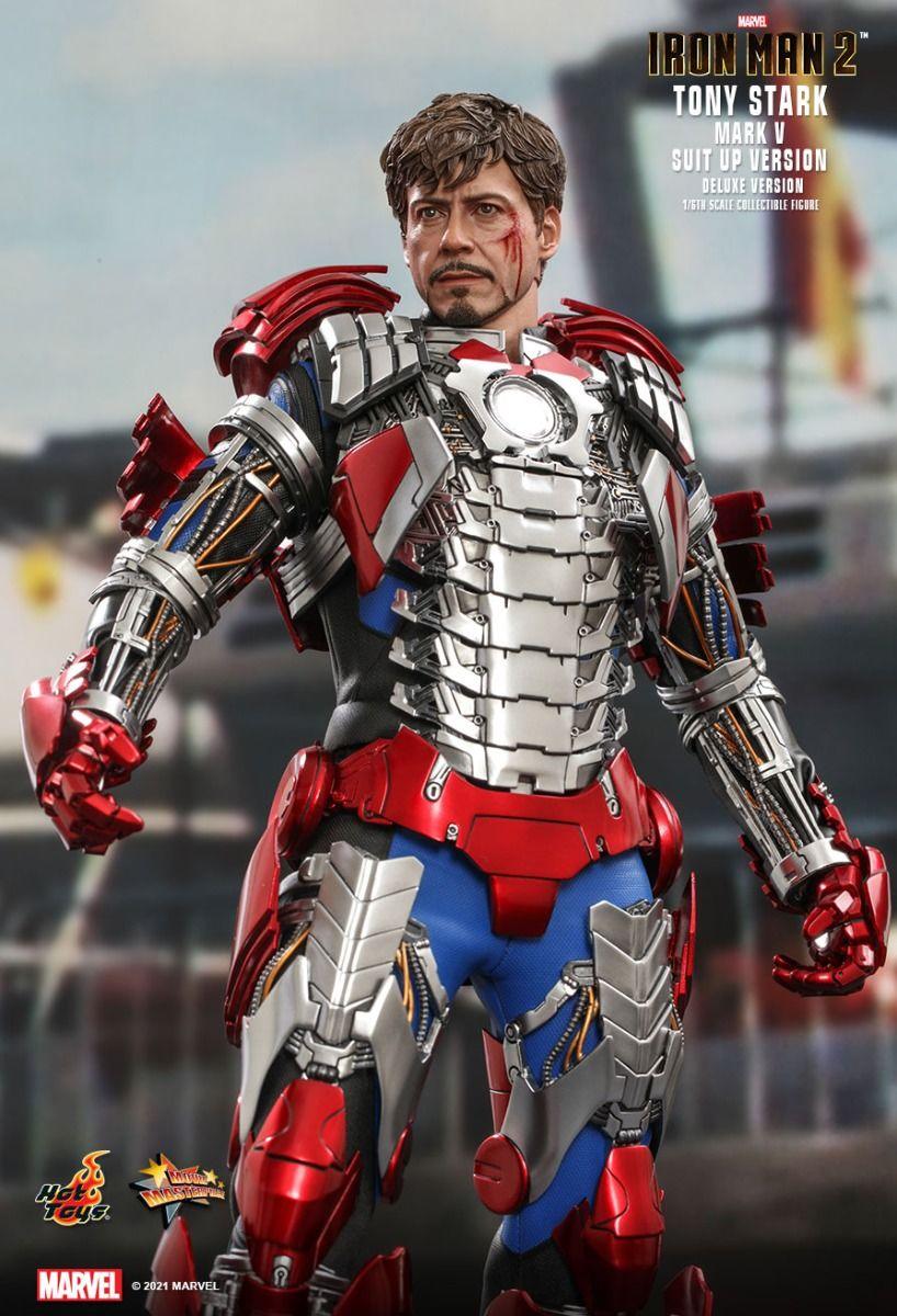 HOTMMS600 Iron Man 2 - Tony Stark Mark V Suit Up Deluxe 1:6 Scale 12" Action Figure - Hot Toys - Titan Pop Culture