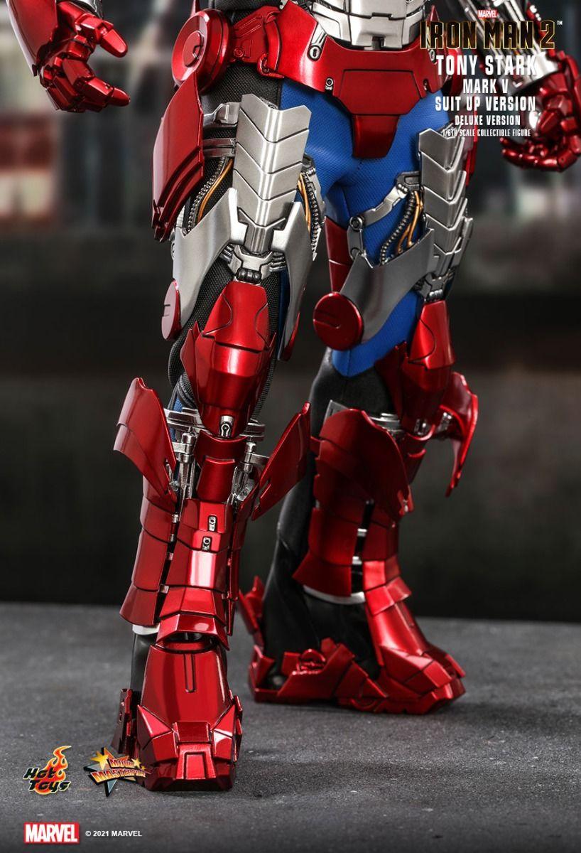 HOTMMS600 Iron Man 2 - Tony Stark Mark V Suit Up Deluxe 1:6 Scale 12" Action Figure - Hot Toys - Titan Pop Culture