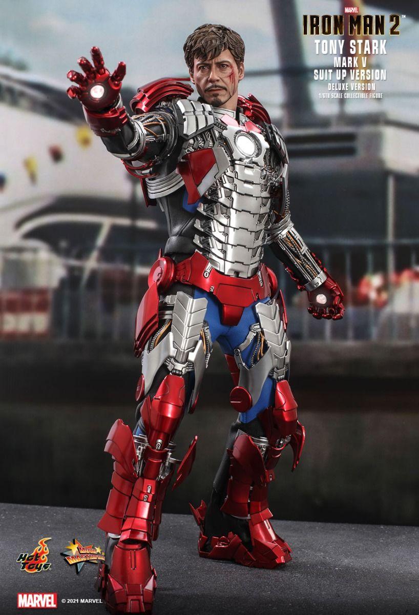 HOTMMS600 Iron Man 2 - Tony Stark Mark V Suit Up Deluxe 1:6 Scale Collectable Action Figure - Hot Toys - Titan Pop Culture