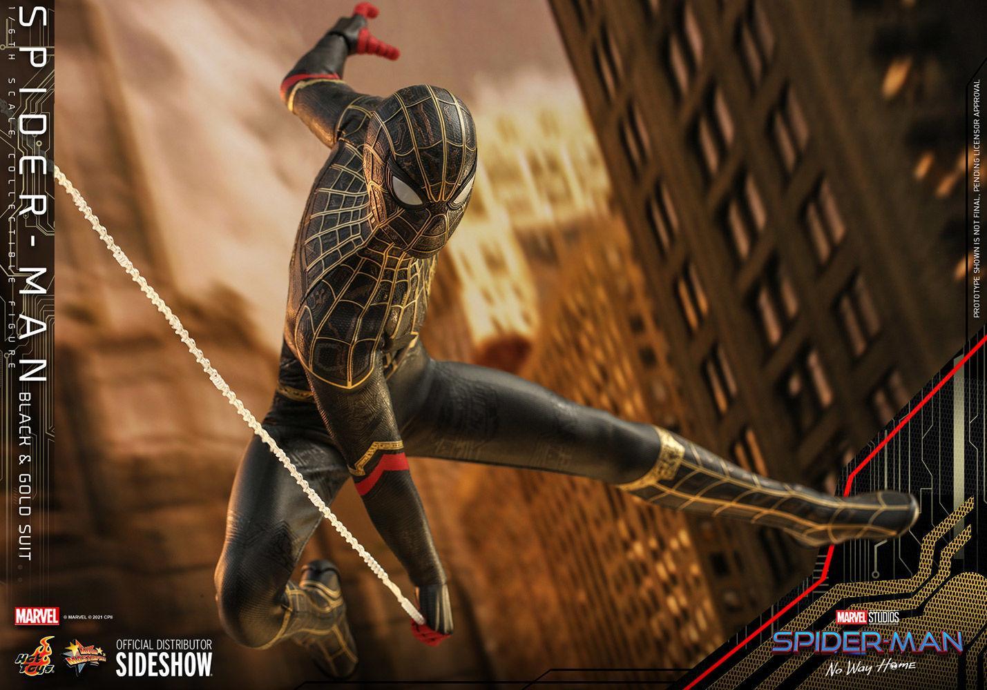 HOTMMS604 Spider-Man: No Way Home - Spider-Man Black & Gold Suit 1:6 Scale 12" Action Figure - Hot Toys - Titan Pop Culture