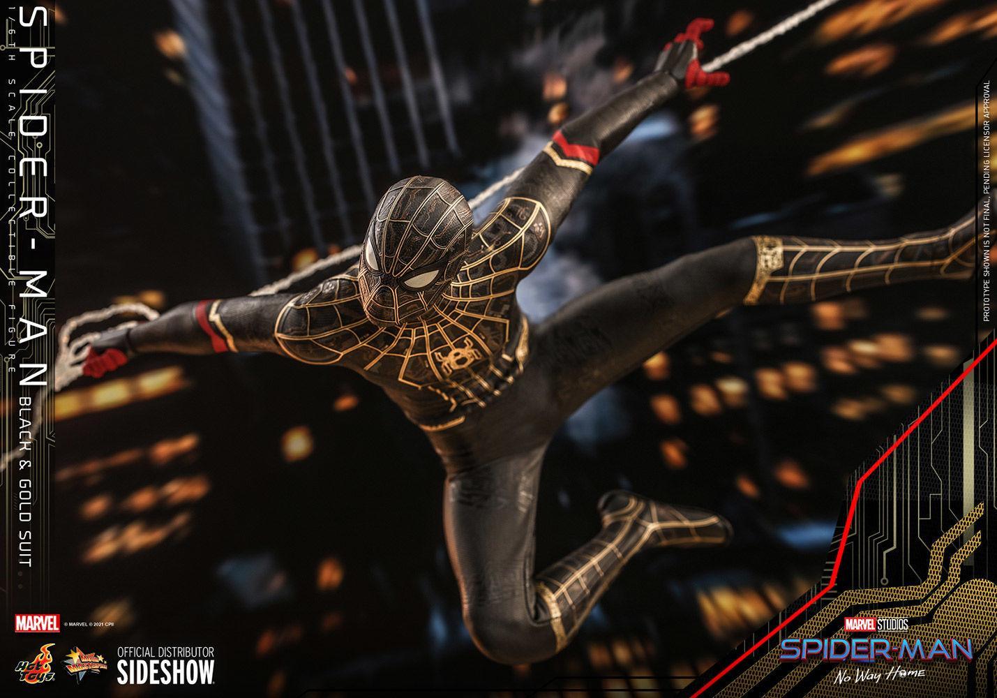 HOTMMS604 Spider-Man: No Way Home - Spider-Man Black & Gold Suit 1:6 Scale 12" Action Figure - Hot Toys - Titan Pop Culture