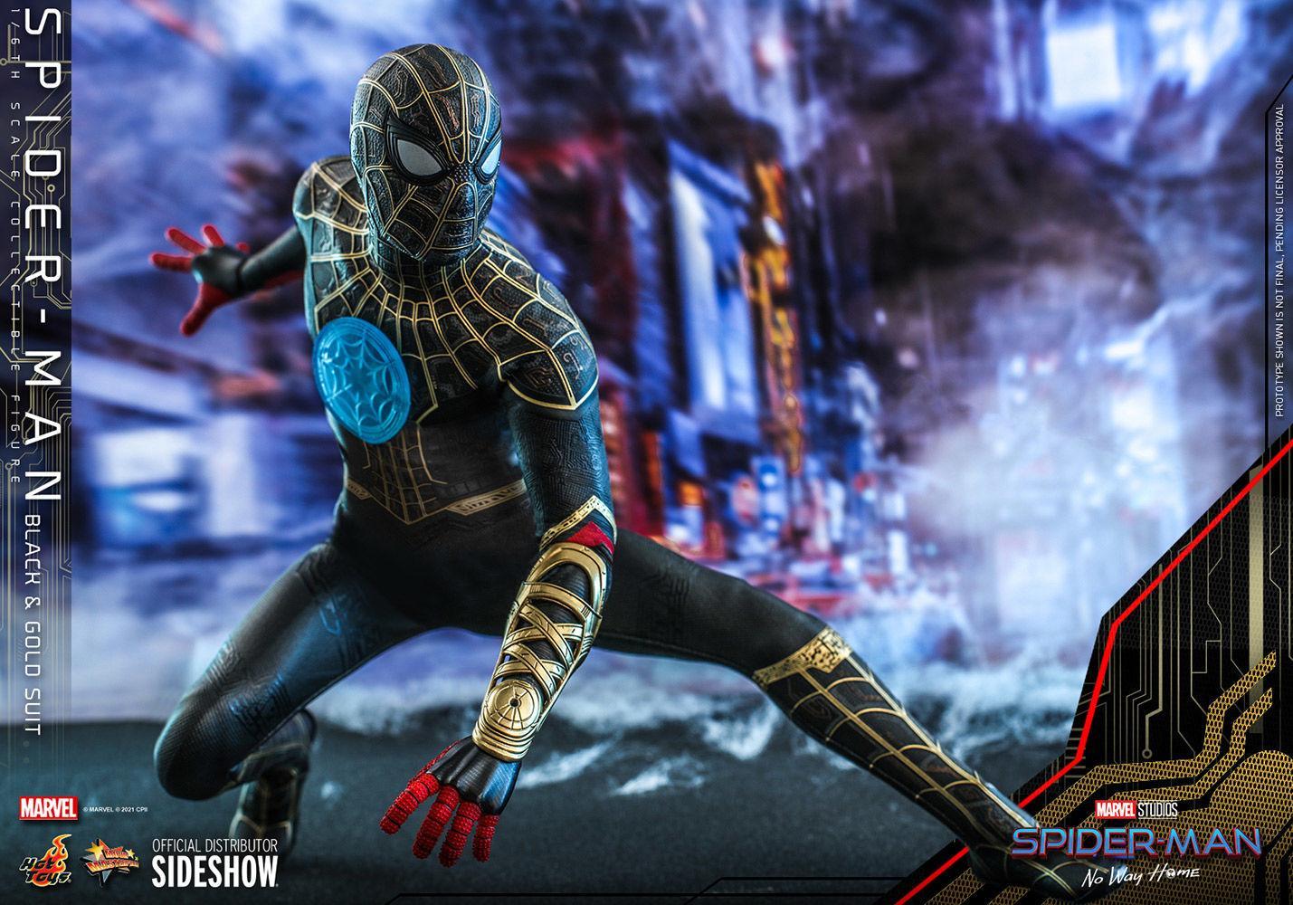 HOTMMS604 Spider-Man: No Way Home - Spider-Man Black & Gold Suit 1:6 Scale 12" Action Figure - Hot Toys - Titan Pop Culture