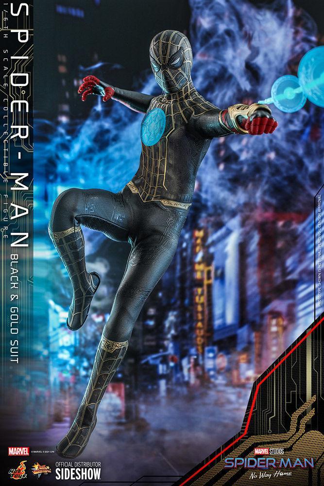 HOTMMS604 Spider-Man: No Way Home - Spider-Man Black & Gold Suit 1:6 Scale 12" Action Figure - Hot Toys - Titan Pop Culture