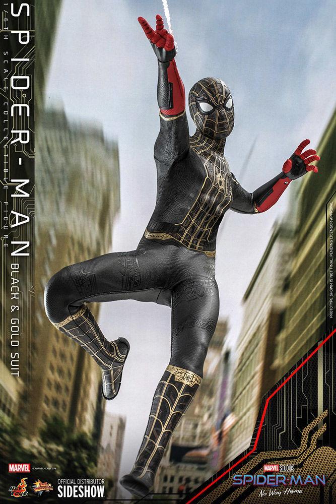 HOTMMS604 Spider-Man: No Way Home - Spider-Man Black & Gold Suit 1:6 Scale 12" Action Figure - Hot Toys - Titan Pop Culture