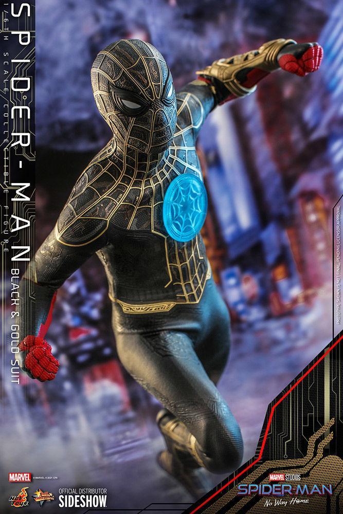 HOTMMS604 Spider-Man: No Way Home - Spider-Man Black & Gold Suit 1:6 Scale 12" Action Figure - Hot Toys - Titan Pop Culture