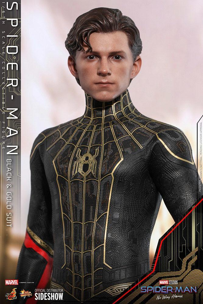 HOTMMS604 Spider-Man: No Way Home - Spider-Man Black & Gold Suit 1:6 Scale 12" Action Figure - Hot Toys - Titan Pop Culture