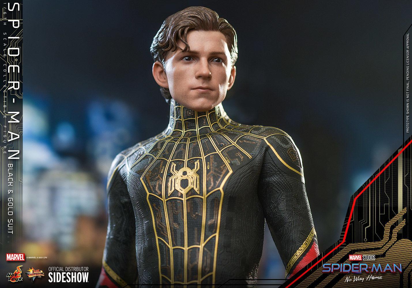 HOTMMS604 Spider-Man: No Way Home - Spider-Man Black & Gold Suit 1:6 Scale 12" Action Figure - Hot Toys - Titan Pop Culture