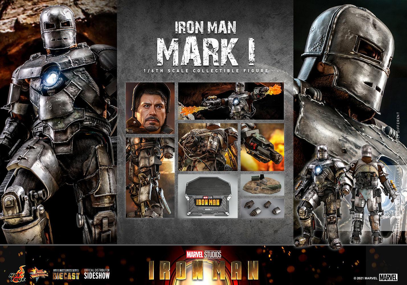 HOTMMS605D40 Iron Man (2008) - Iron Man Mark I Diecast 1:6 Scale 12" Action Figure - Hot Toys - Titan Pop Culture
