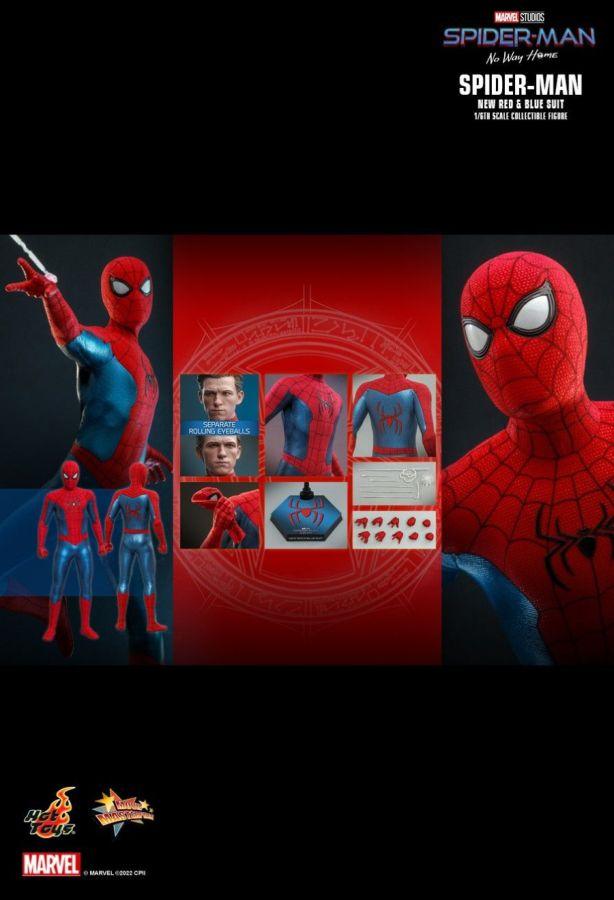 HOTMMS679 Spider-Man: No Way Home - Spider-Man (New Red & Blue Suit) 1:6 Scale Figure - Hot Toys - Titan Pop Culture
