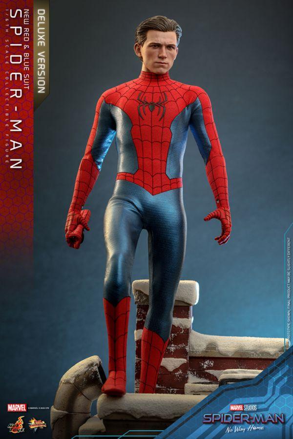 HOTMMS680 Spider-Man: No Way Home - Spider-Man (New Red & Blue Suit) Deluxe 1:6 Scale Figure - Hot Toys - Titan Pop Culture