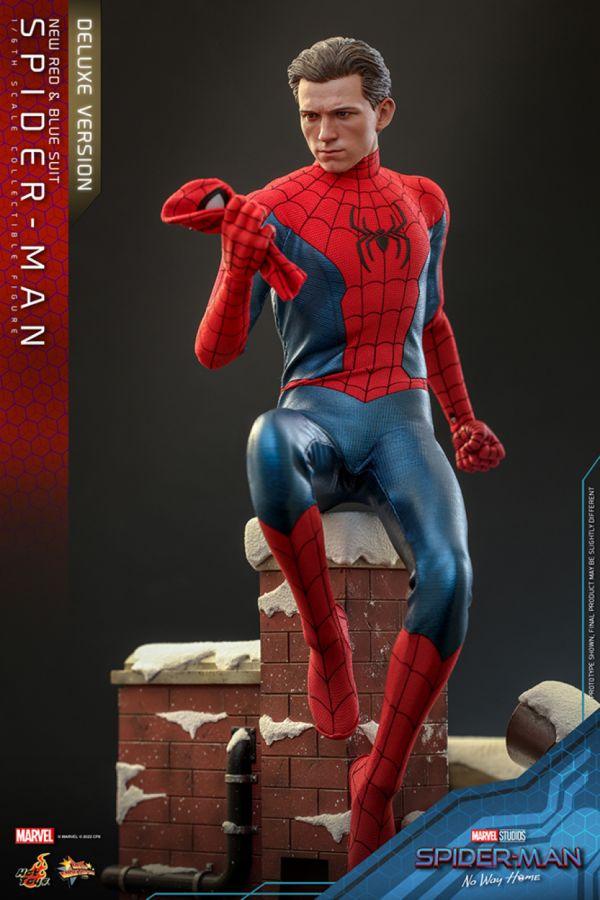 HOTMMS680 Spider-Man: No Way Home - Spider-Man (New Red & Blue Suit) Deluxe 1:6 Scale Figure - Hot Toys - Titan Pop Culture