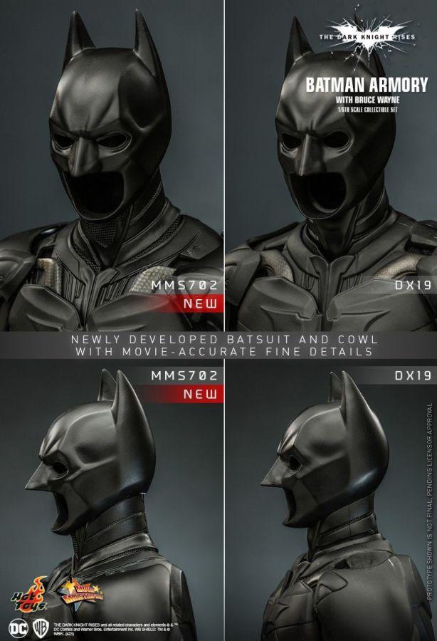 HOTMMS702 Batman: The Dark Knight Rises - Batman Armoury with Bruce Wayne 1:6 Scale Action Figure Set - Hot Toys - Titan Pop Culture
