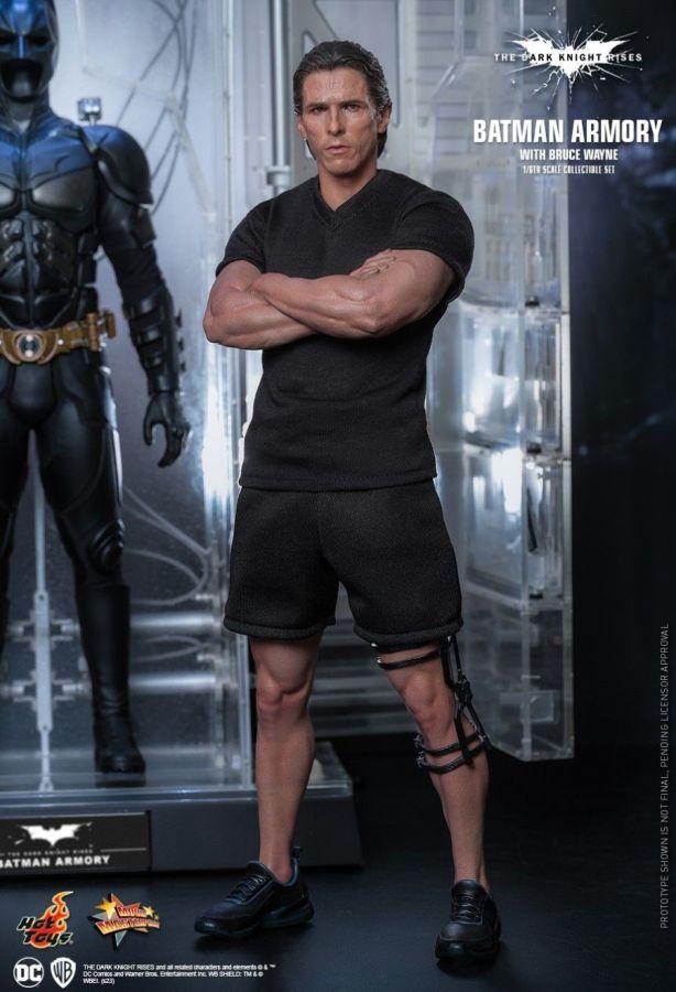 HOTMMS702 Batman: The Dark Knight Rises - Batman Armoury with Bruce Wayne 1:6 Scale Action Figure Set - Hot Toys - Titan Pop Culture