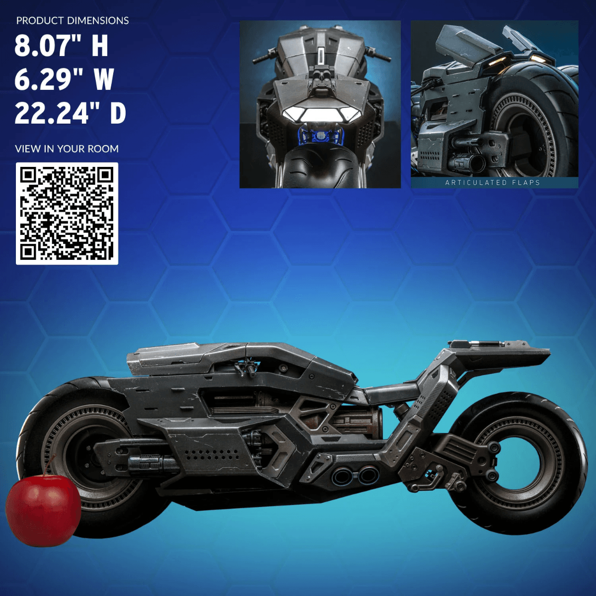 HOTMMS704 The Flash (2023) - Batcycle 1/6 Scale Collectible Figure - Hot Toys - Titan Pop Culture