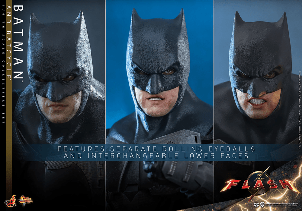 HOTMMS705 The Flash (2023) - Batman & Batcycle 1:6 Scale Collectable Action Figure Set - Hot Toys - Titan Pop Culture