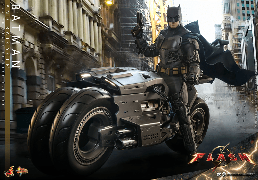 HOTMMS705 The Flash (2023) - Batman & Batcycle 1:6 Scale Collectable Action Figure Set - Hot Toys - Titan Pop Culture
