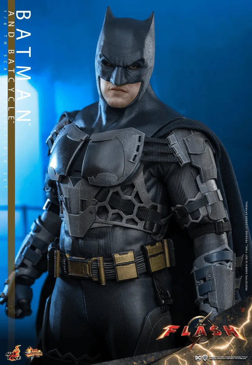 HOTMMS705 The Flash (2023) - Batman & Batcycle 1:6 Scale Collectable Action Figure Set - Hot Toys - Titan Pop Culture