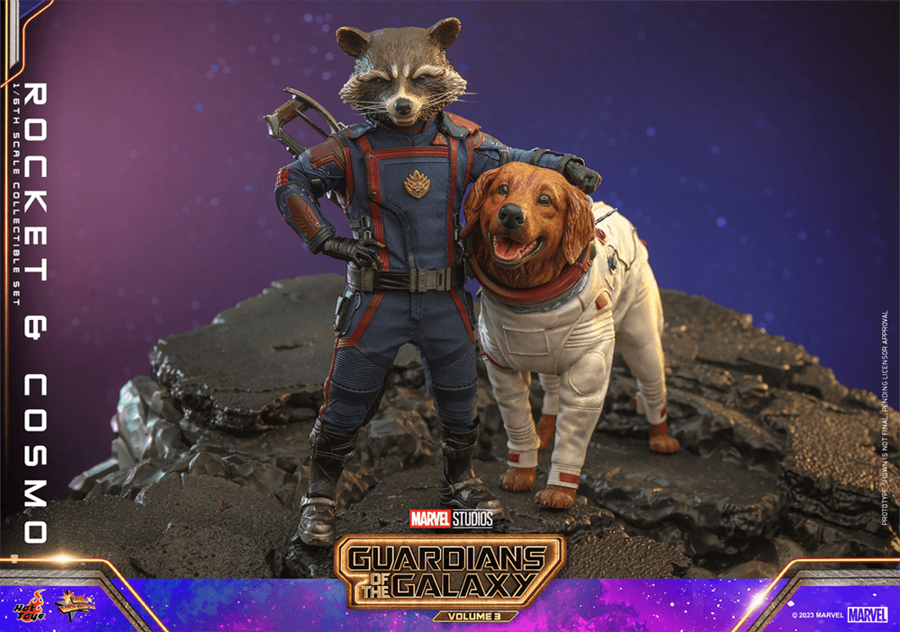HOTMMS708 Guardians of the Galaxy Vol 3 - Rocket and Cosmo 1:6 Scale Hot Toy Action Figure - Hot Toys - Titan Pop Culture