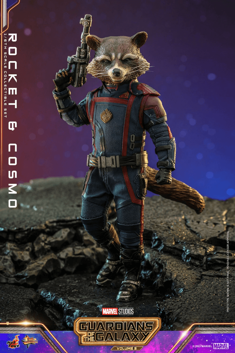 HOTMMS708 Guardians of the Galaxy Vol 3 - Rocket and Cosmo 1:6 Scale Hot Toy Action Figure - Hot Toys - Titan Pop Culture