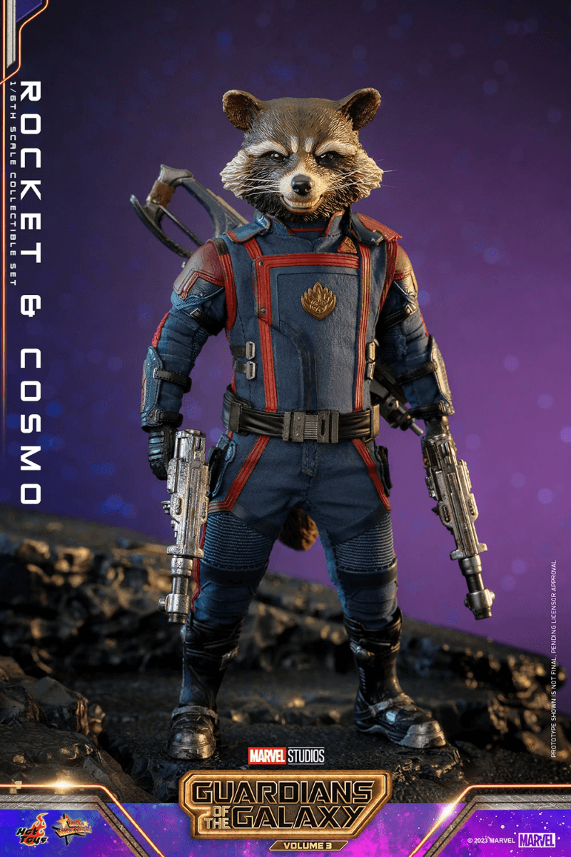 HOTMMS708 Guardians of the Galaxy Vol 3 - Rocket and Cosmo 1:6 Scale Hot Toy Action Figure - Hot Toys - Titan Pop Culture