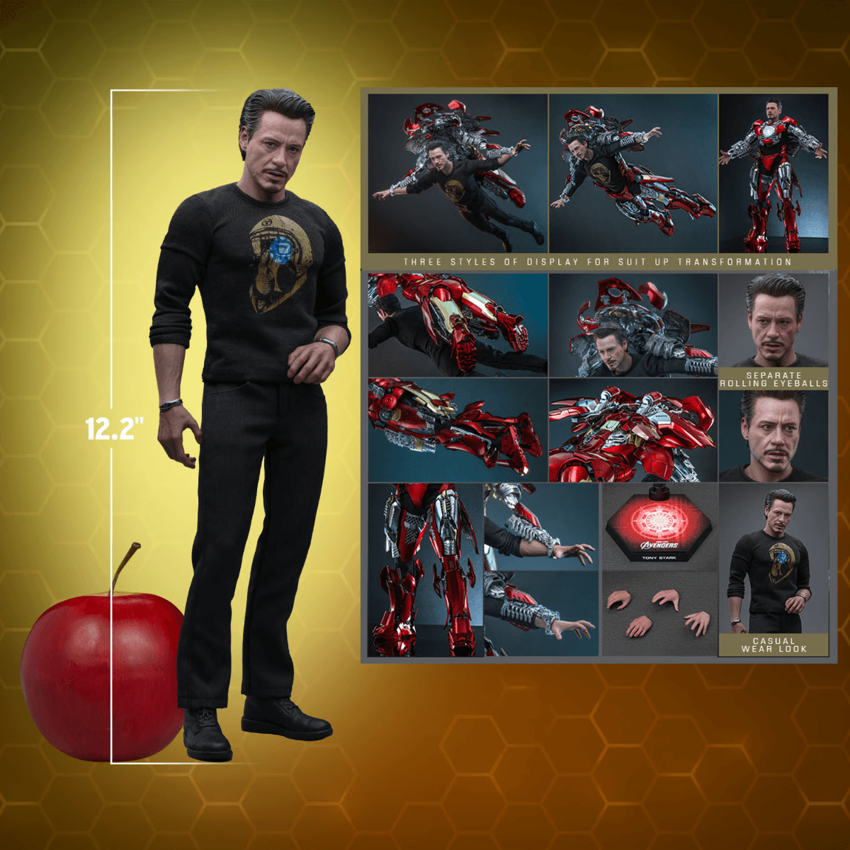 HOTMMS718 Avengers (2012) - Tony Stark (Mark VII Suit-Up) 1:6 Scale Action Figure - Hot Toys - Titan Pop Culture