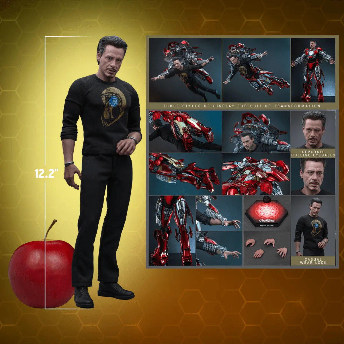 HOTMMS718 Avengers (2012) - Tony Stark (Mark VII Suit-Up) 1:6 Scale Action Figure - Hot Toys - Titan Pop Culture