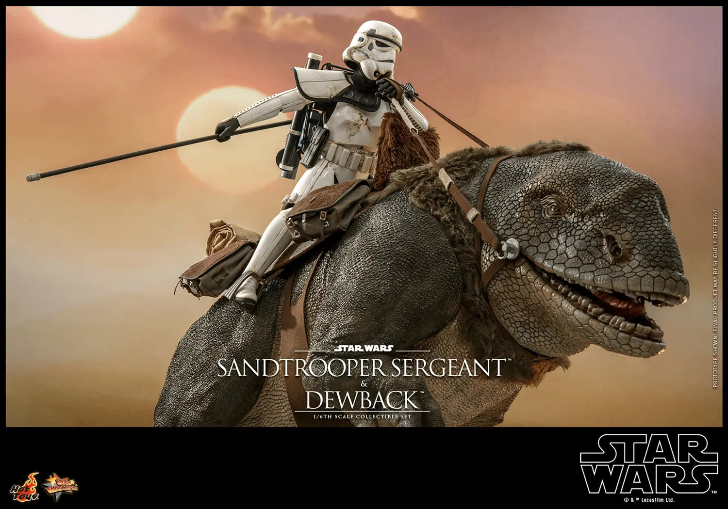 HOTMMS722 Star Wars - Sandtrooper Sergeant & Dewback 1:6 Scale Collectable Set - Hot Toys - Titan Pop Culture