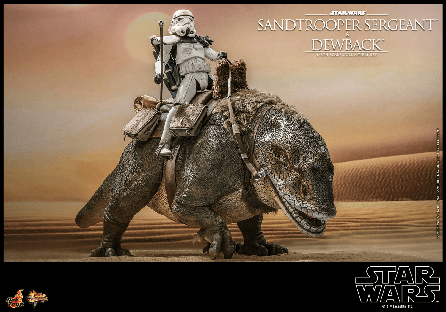 HOTMMS722 Star Wars - Sandtrooper Sergeant & Dewback 1:6 Scale Collectable Set - Hot Toys - Titan Pop Culture