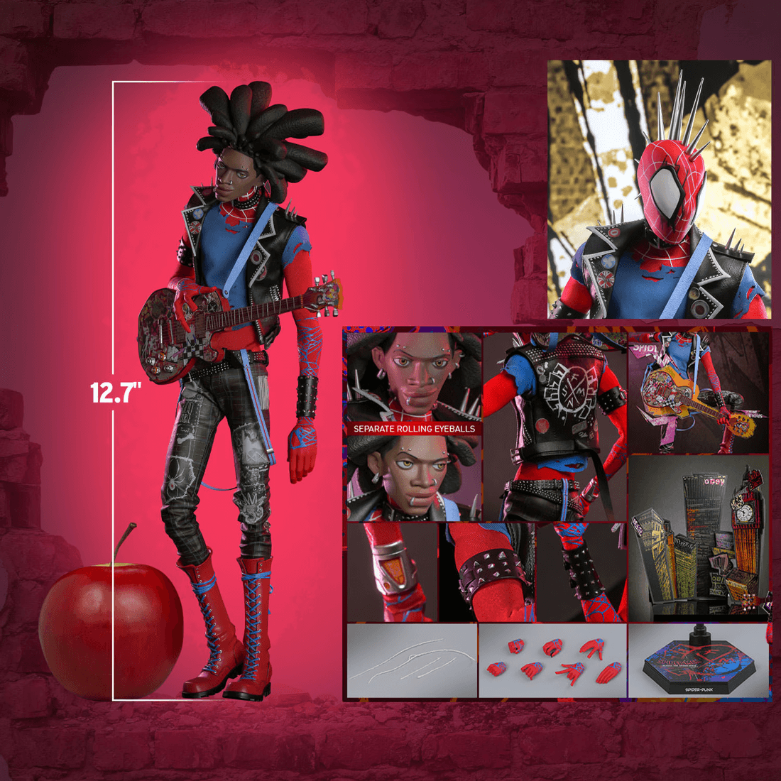 HOTMMS726 Spider-Man: Across the Spider-Verse - Spider-Punk 1:6 Scale Collectable Action Figure - Hot Toys - Titan Pop Culture