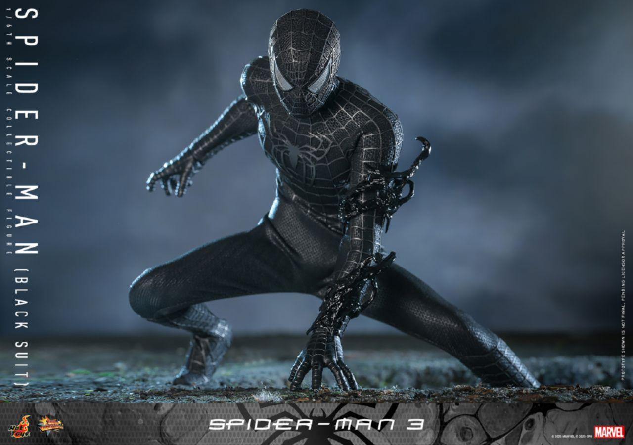 HOTMMS728 Spider-Man 3 - Spider-Man (Black Suit) 1:6 Scale Collectable Action Figure - Hot Toys - Titan Pop Culture