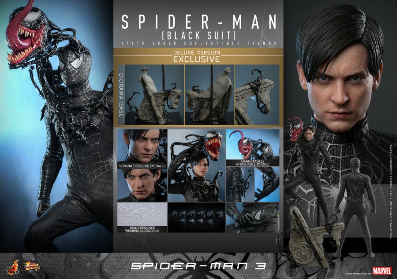 HOTMMS728B Spider-Man 3 - Spider-Man (Black Suit) Deluxe 1:6 Scale Collectable Action Figure - Hot Toys - Titan Pop Culture