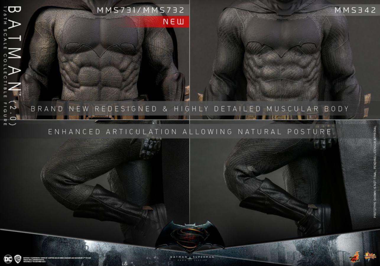 HOTMMS731 Batman v Superman: Dawn of Justice - Batman (2.0) 1:6 Scale Collectable Action Figure - Hot Toys - Titan Pop Culture