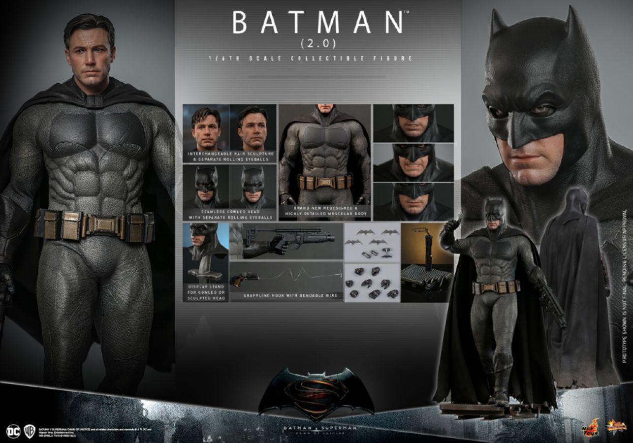 HOTMMS731 Batman v Superman: Dawn of Justice - Batman (2.0) 1:6 Scale Collectable Action Figure - Hot Toys - Titan Pop Culture