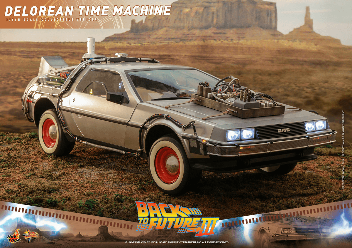 HOTMMS738 Back to the Future 3 - Delorean Time Machine 1:6 Scale Collectable Vehicle - Hot Toys - Titan Pop Culture