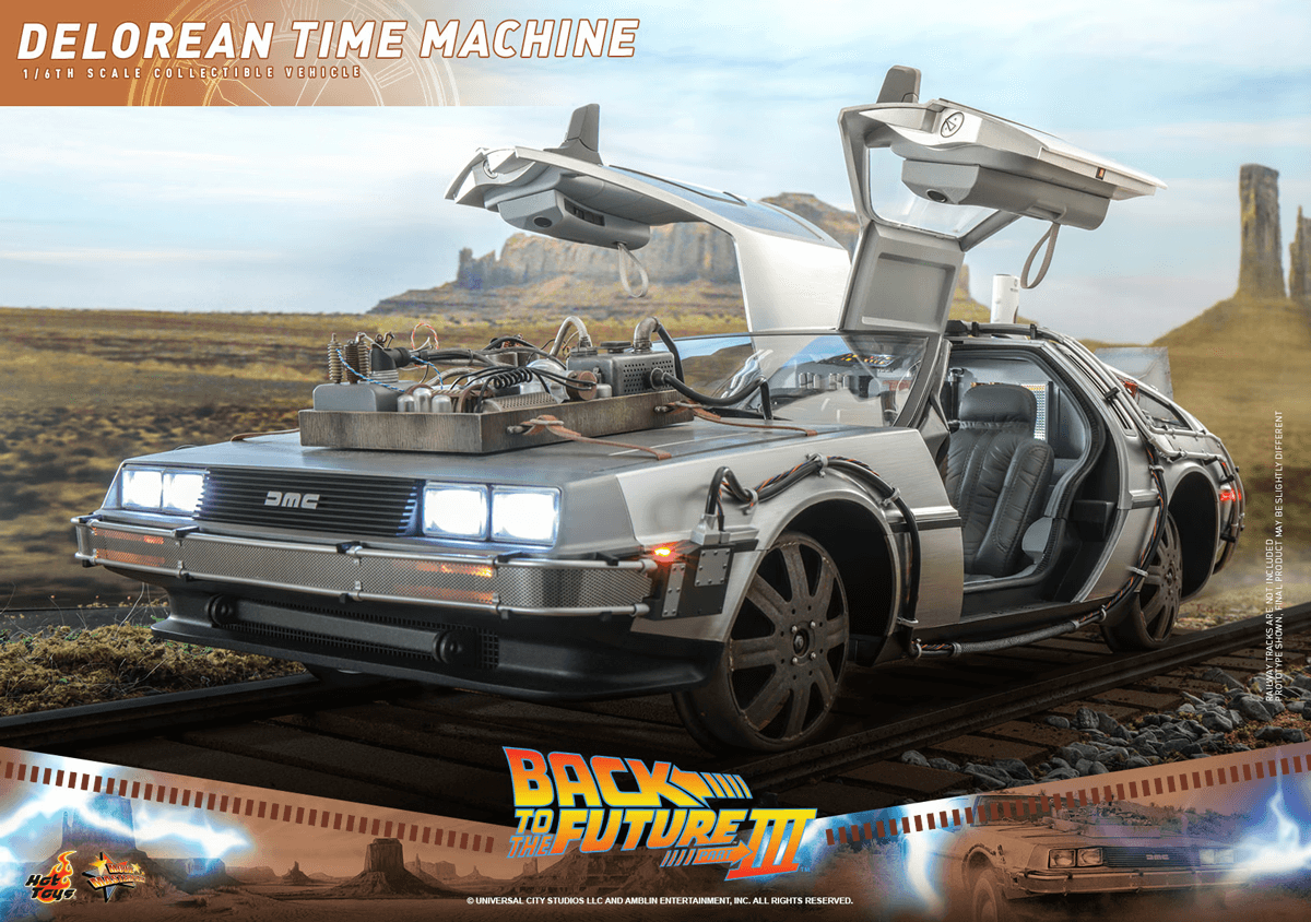 HOTMMS738 Back to the Future 3 - Delorean Time Machine 1:6 Scale Collectable Vehicle - Hot Toys - Titan Pop Culture