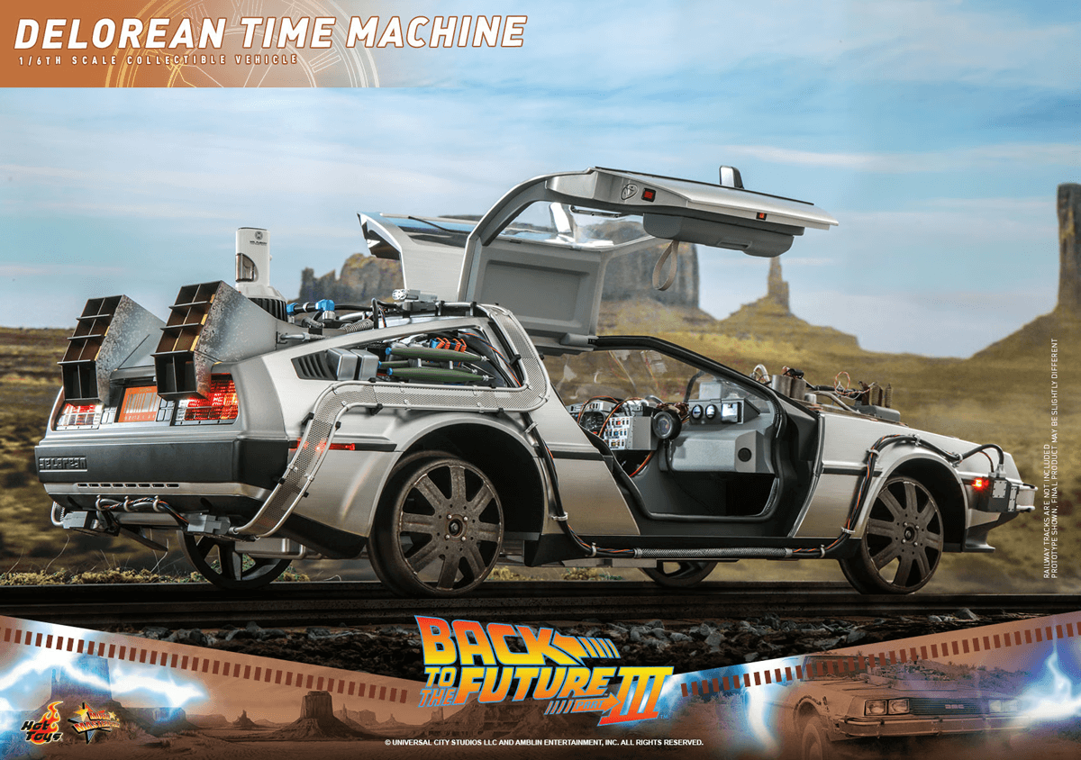 HOTMMS738 Back to the Future 3 - Delorean Time Machine 1:6 Scale Collectable Vehicle - Hot Toys - Titan Pop Culture